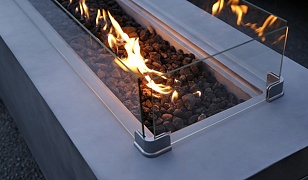 Rectangular Cinder Fire Large Table